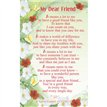 C25 MY DEAR FRIEND KEEPSAKE CARD 6S