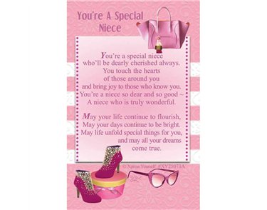 C25 YOU'RE A SPECIAL NIECE KEEPSAKE CARD 6S