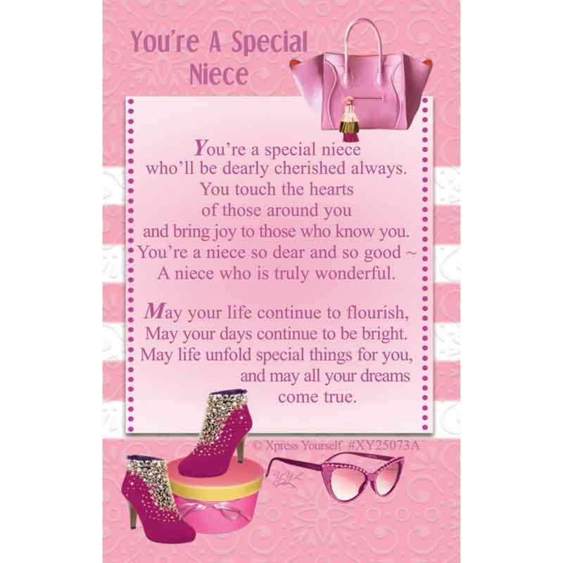C25 YOU'RE A SPECIAL NIECE KEEPSAKE CARD 6S