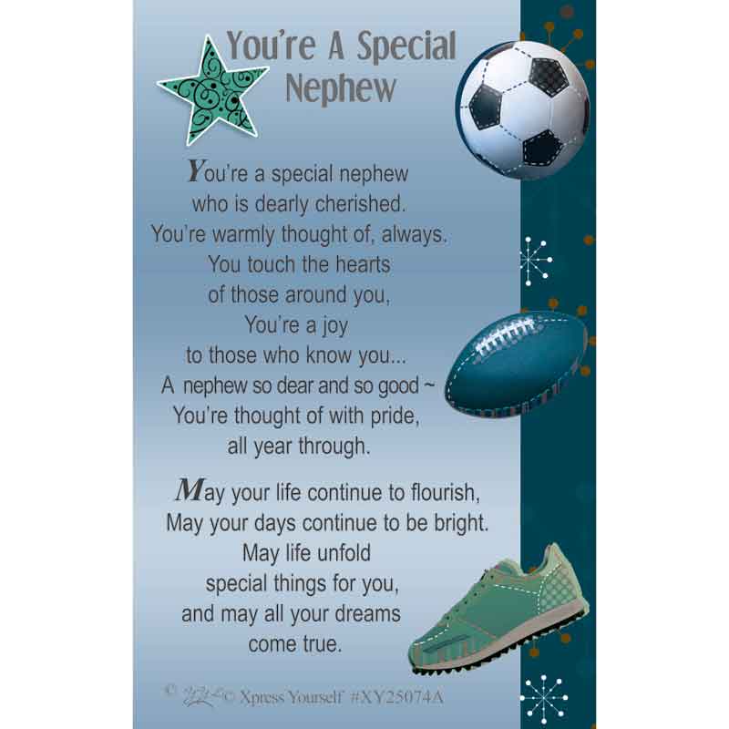 C25 YOU'RE A SPECIAL NEPHEW KEEPSAKE CARD 6S
