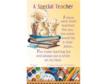 C25 A SPECIAL TEACHER KEEPSAKE CARD 6S