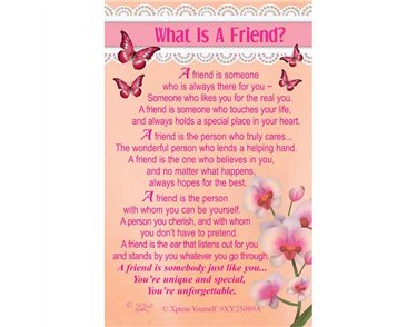 C25 WHAT IS A FRIEND KEEPSAKE CARD 6S