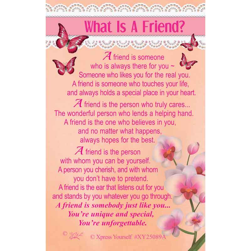 C25 WHAT IS A FRIEND KEEPSAKE CARD 6S
