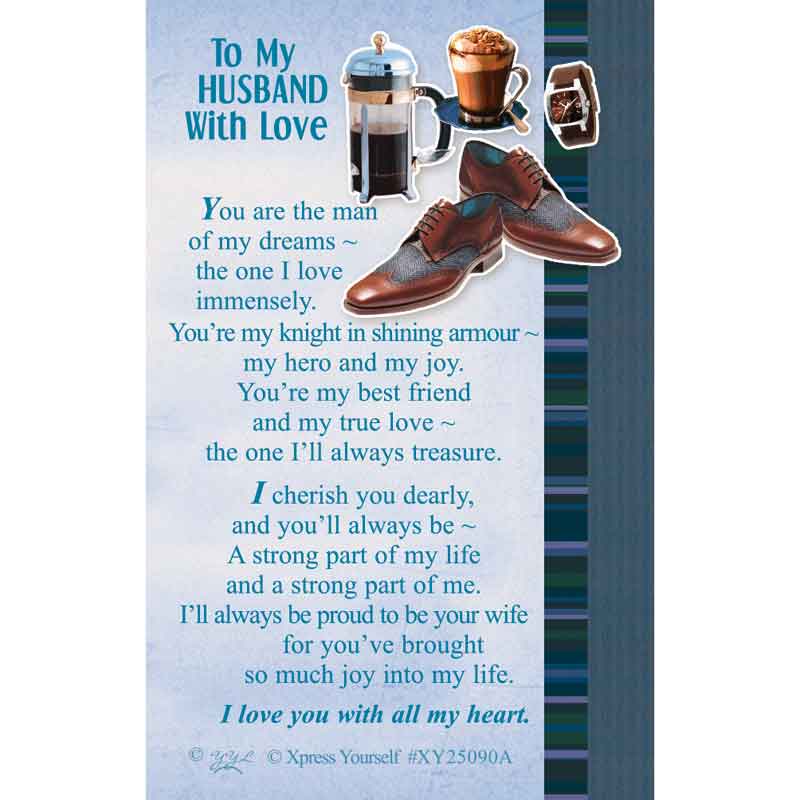 C25 TO MY HUSBAND WITH LOVE KEEPSAKE CARD 6S