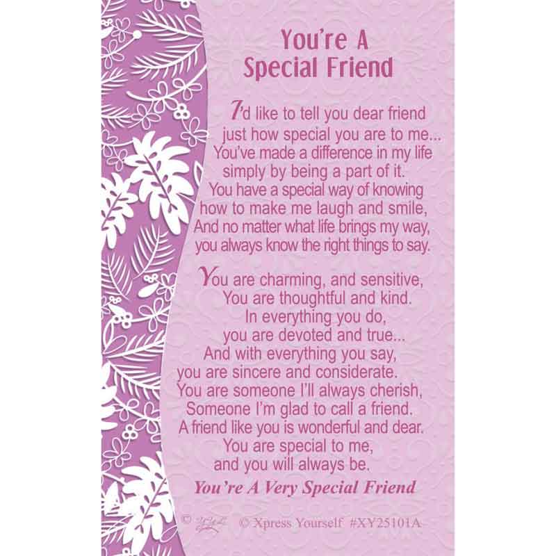 C25 YOU'RE A SPECIAL FRIEND KEEPSAKE CARD 6S