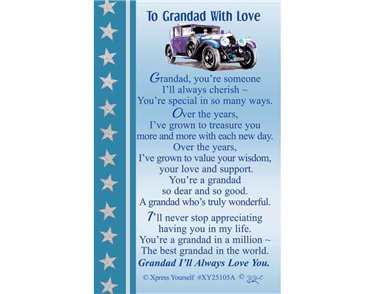 C25 TO GRANDAD WITH LOVE KEEPSAKE CARD 6S