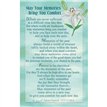 C25 MAY YOUR MEMORIES BRING YOU COMFORT KEEPSAKE CARD 6S