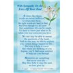 C25 WITH SYMPATHY ON THE LOSS OF YOUR DAD KEEPSAKE CARD 6S