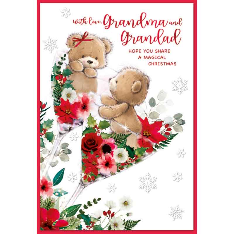 C50 CUTE GRANDMA & GRANDAD ELVIN XMAS 6S