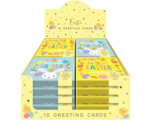10PK CUTE EASTER CHARACTERS CARDS