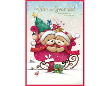 C50 CUTE NAN & GRANDAD ELVIN XMAS 6S