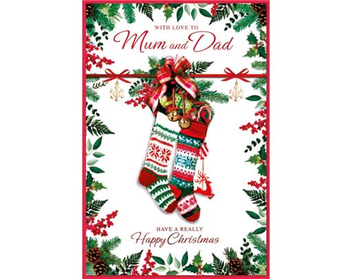 C75 TRAD MUM & DAD ELVIN XMAS 6S