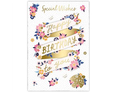 C50 FEMALE TRAD OPEN BIRTHDAY HANDMADE CARD 6S