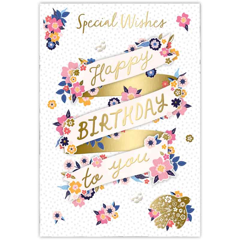 C50 FEMALE TRAD OPEN BIRTHDAY HANDMADE CARD 6S