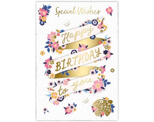 C50 FEMALE TRAD OPEN BIRTHDAY HANDMADE CARD 6S