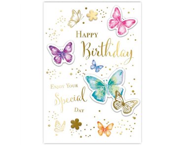 C50 FEMALE TRAD OPEN BIRTHDAY HANDMADE CARD 6S
