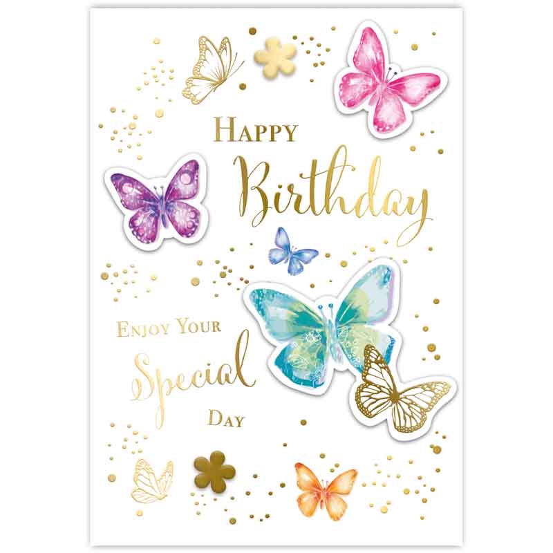 C50 FEMALE TRAD OPEN BIRTHDAY HANDMADE CARD 6S