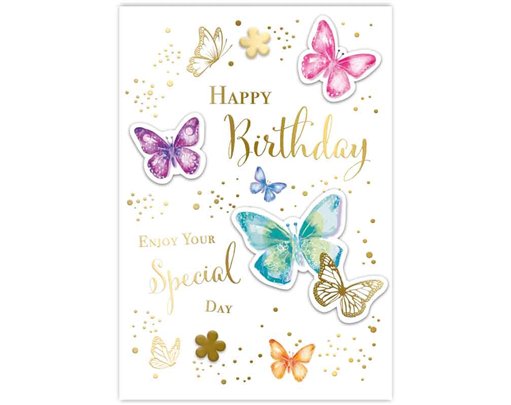 C50 FEMALE TRAD OPEN BIRTHDAY HANDMADE CARD 6S