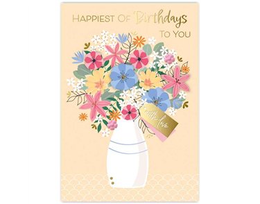 C50 FEMALE TRAD OPEN BIRTHDAY HANDMADE CARD 6S