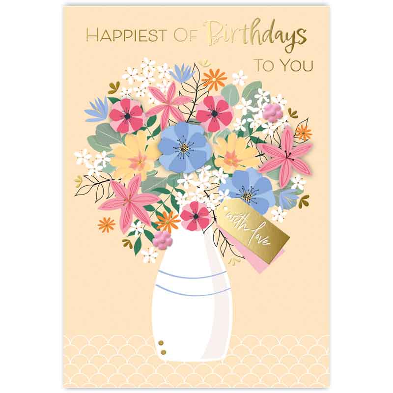 C50 FEMALE TRAD OPEN BIRTHDAY HANDMADE CARD 6S