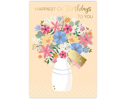 C50 FEMALE TRAD OPEN BIRTHDAY HANDMADE CARD 6S