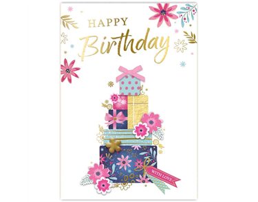C50 FEMALE TRAD OPEN BIRTHDAY HANDMADE CARD 6S