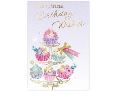 C50 FEMALE TRAD OPEN BIRTHDAY HANDMADE CARD 6S