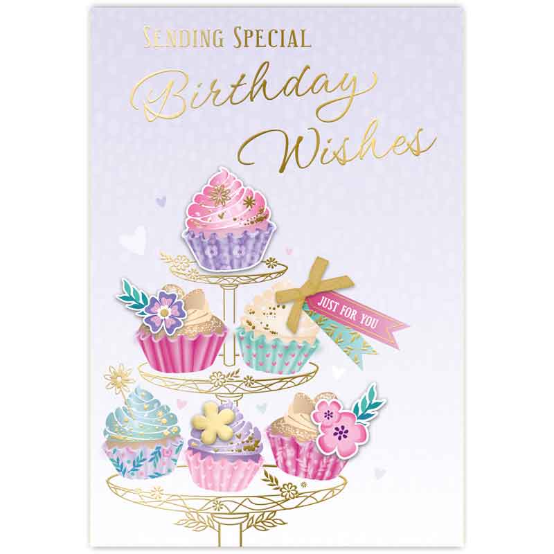 C50 FEMALE TRAD OPEN BIRTHDAY HANDMADE CARD 6S