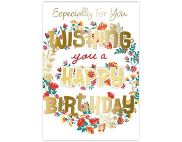 C50 FEMALE TRAD OPEN BIRTHDAY HANDMADE CARD 6S