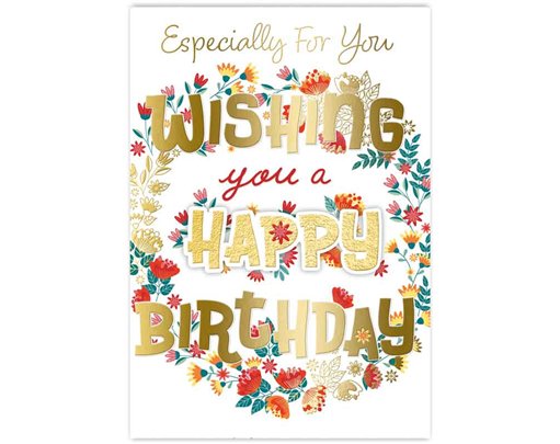 C50 FEMALE TRAD OPEN BIRTHDAY HANDMADE CARD 6S