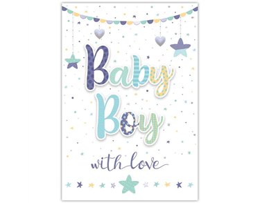 C50 MALE TRAD BABY BOY HANDMADE CARD 6S