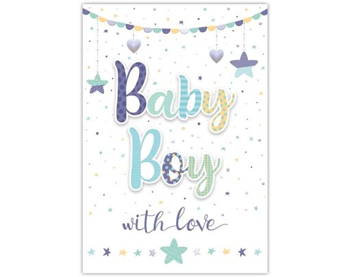 C50 MALE TRAD BABY BOY HANDMADE CARD 6S