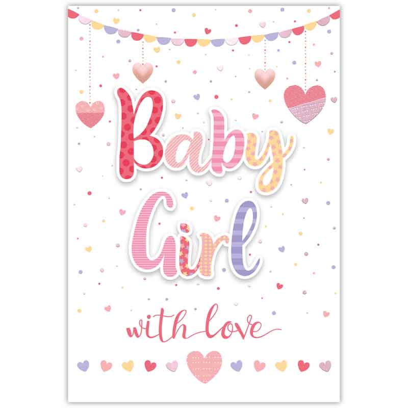 C50 FEMALE TRAD BABY GIRL HANDMADE CARD 6S