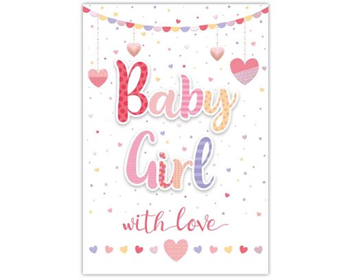 C50 FEMALE TRAD BABY GIRL HANDMADE CARD 6S