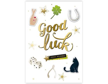 C50 TRAD GOOD LUCK HANDMADE CARD 6S