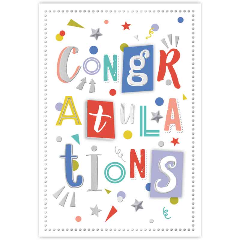 C50 TRAD CONGRATULATIONS HANDMADE CARD 6S
