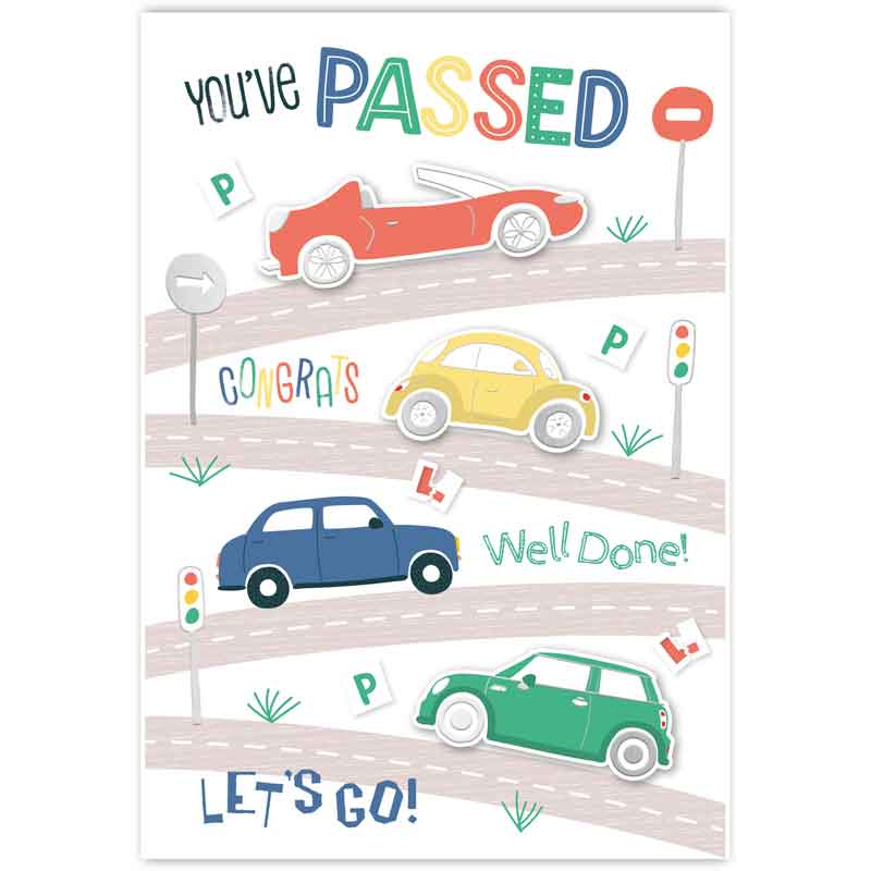C50 TRAD CONGRATULATIONS DRIVING TEST HANDMADE CARD 6S