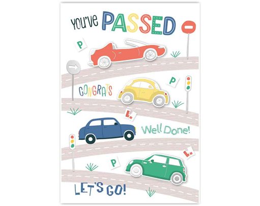 C50 TRAD CONGRATULATIONS DRIVING TEST HANDMADE CARD 6S