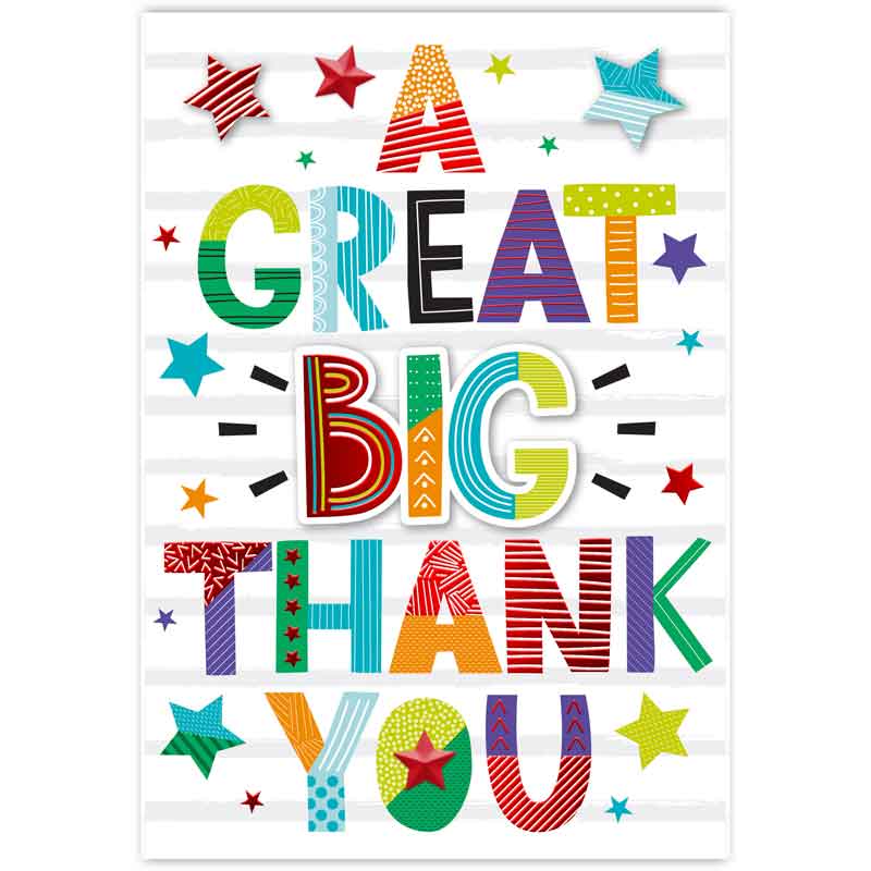 C50 TRADITIONAL THANK YOU HANDMADE CARD 6S