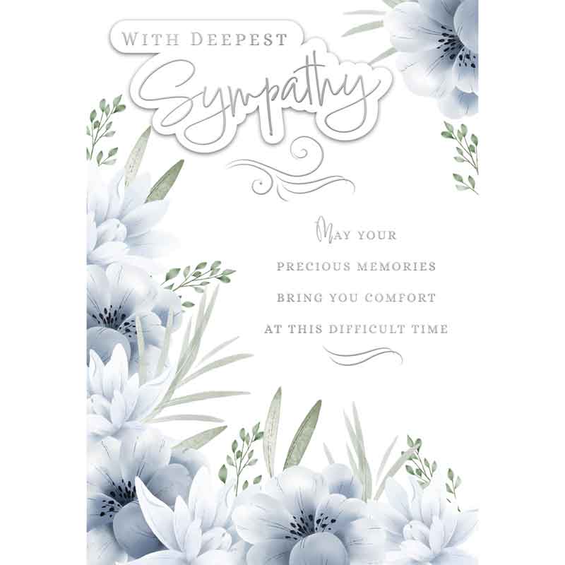 C50 TRADITIONAL SYMPATHY  HANDMADE CARD 6S