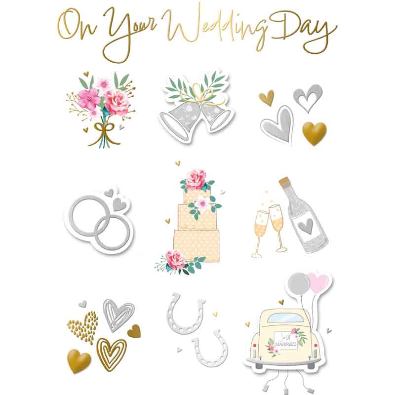 C50 TRADITIONAL WEDDING DAY HANDMADE CARD 6S