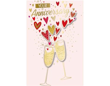 C50 TRADITIONAL YOUR ANNIVERSARY HANDMADE CARD 6S