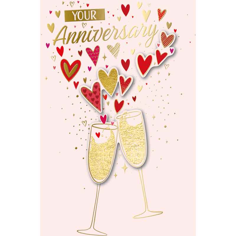 C50 TRADITIONAL YOUR ANNIVERSARY HANDMADE CARD 6S