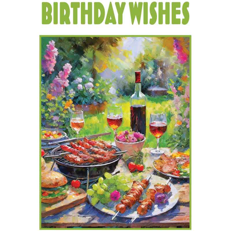 C50 BBQ PARTY BIRTHDAY CARD 6S