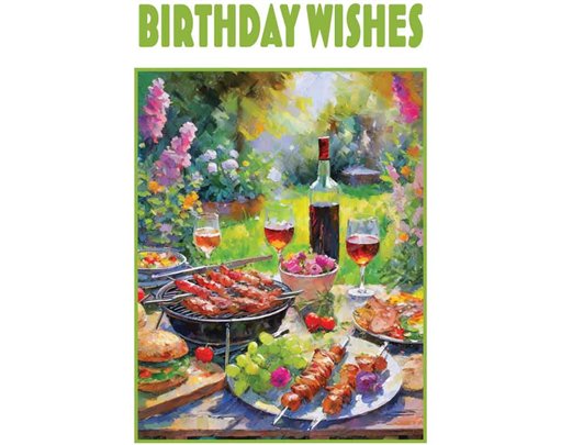 C50 BBQ PARTY BIRTHDAY CARD 6S