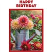 C50 DAHLIAS IN WATERING CAN BIRTHDAY CARD 6S