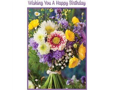 C50 FLOWER BOUQUET BIRTHDAY CARD 6S