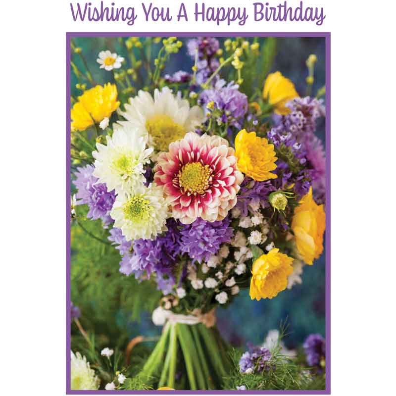 C50 FLOWER BOUQUET BIRTHDAY CARD 6S