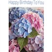 C50 HYDRANGEA FLOWERS BIRTHDAY CARD 6S
