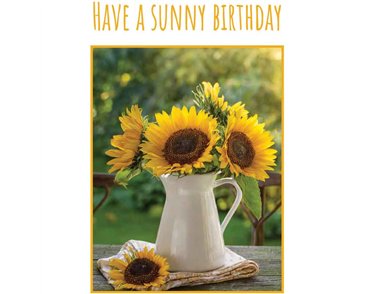 C50 SUNFLOWERS BIRTHDAY CARD 6S